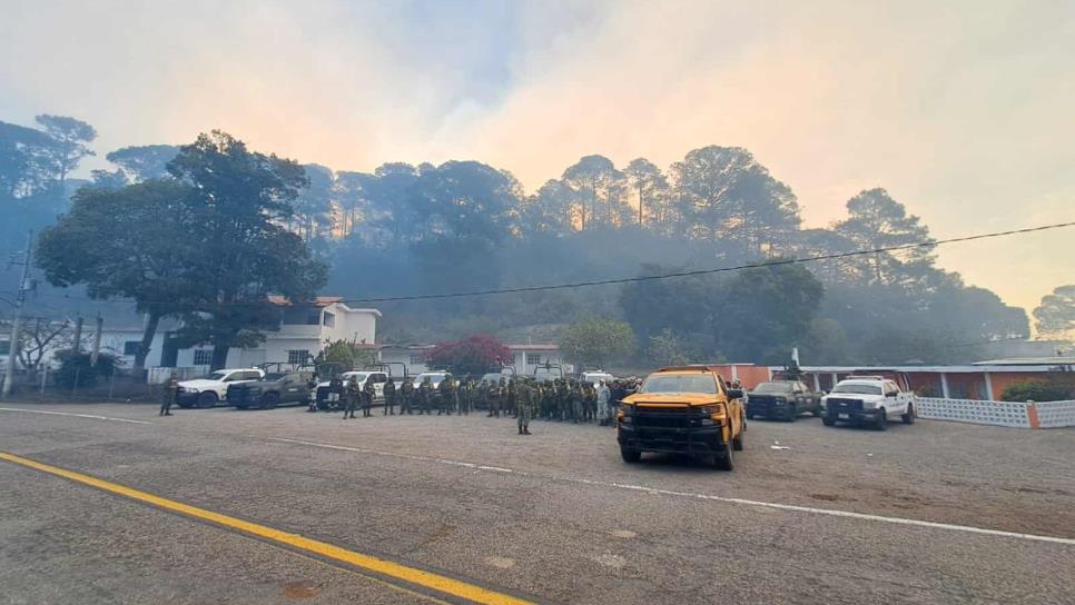 Van 15 familias evacuadas en la Sierra de Concordia por incendio forestal