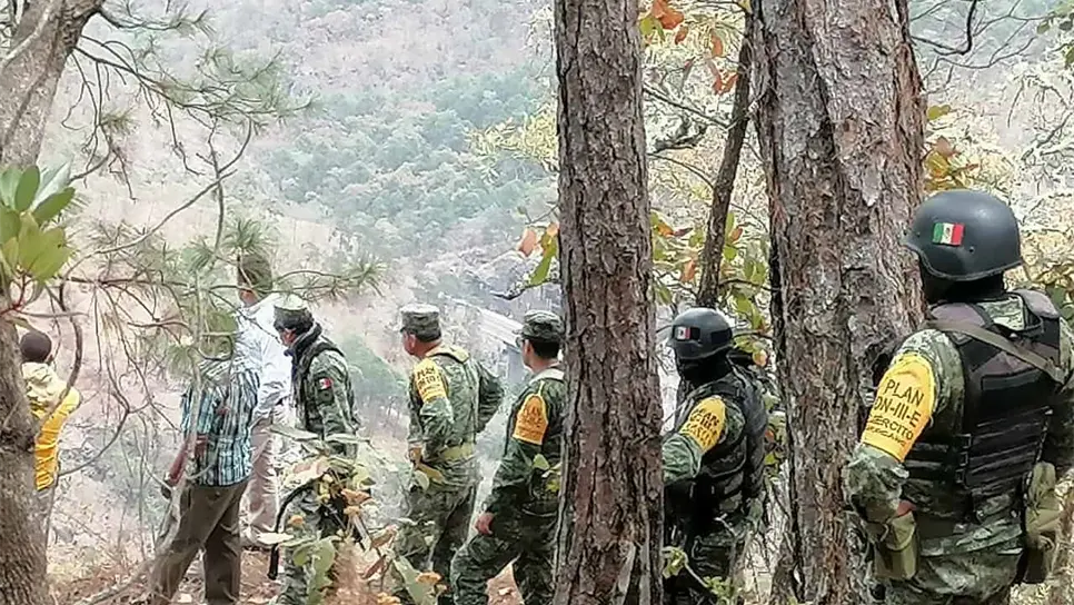 Ejército y Guardia Nacional aplican Plan DN-III-E y Plan GN-A, tras incendio en Concordia . | FOTO: Cortesía.