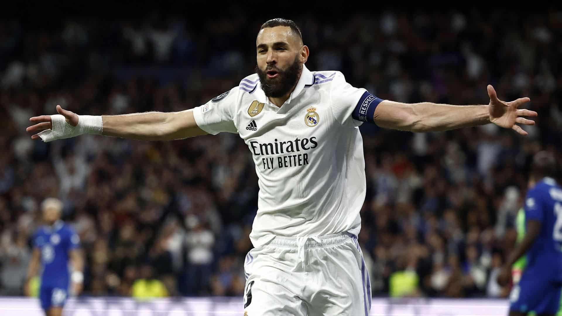 Karim Benzema celebrando el 1-0 ante el Chelsea. FOTO: Internet