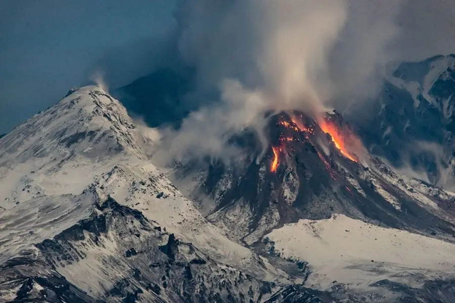 La apocalíptica erupción del Shivéluch: el volcán ruso:. | FOTO: Internet.