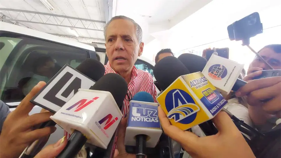 El Presidente Municipal de Ahome compareció ante los medios. FOTO: Luz Noticias