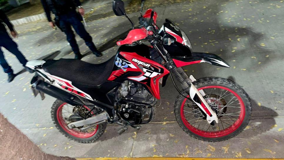 Persecución en Culiacán; detienen a motociclista