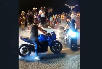 Semana de la Moto Mazatlán: con jalones detienen a «biker» por quemar llanta