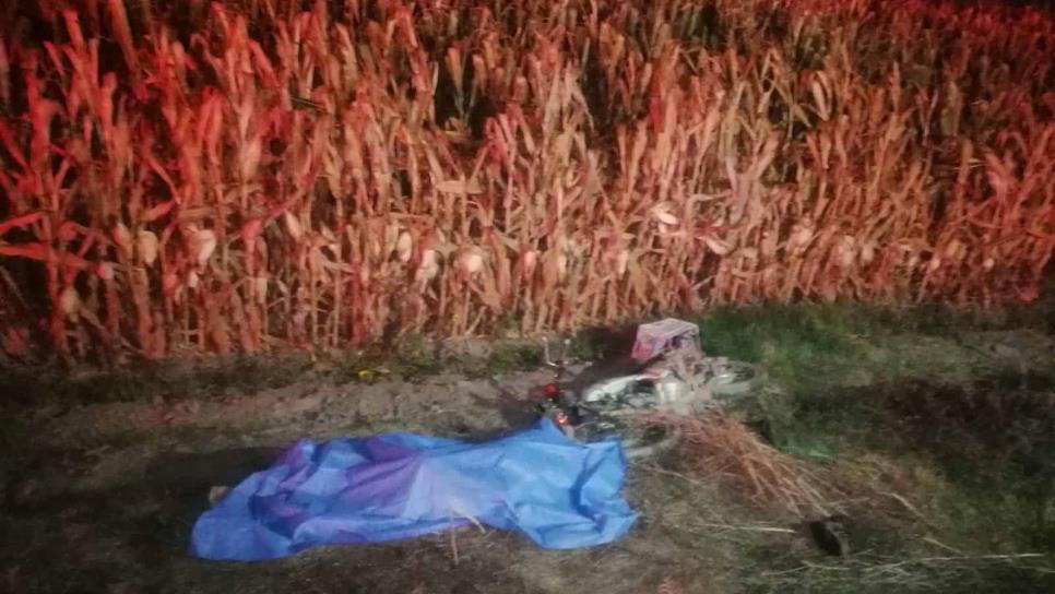 Muere motociclista al derrapar en la entrada de Los Sauceda de Navolato