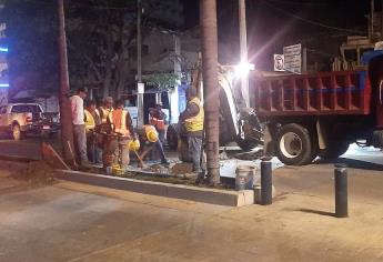Constructora de Mazatlán inicia trabajos en Zona Dorada sin permiso; los detienen y sancionan