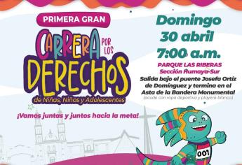 Este 30 de abril asiste a la Primera Gran Carrera por los Derechos de las Niñas, Niños y Adolescentes en Culiacán