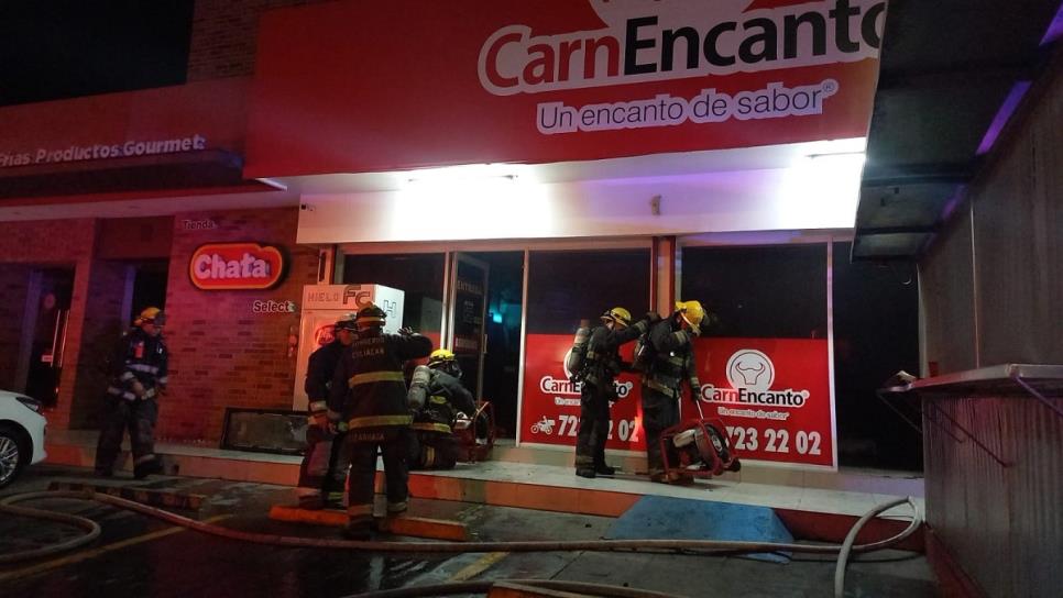 Se incendia una carnicería en Culiacán, en el sector de La Conquista