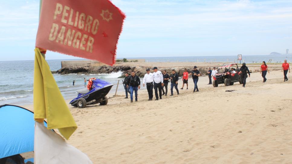 Alertan por mar de fondo en playas de Mazatlán 