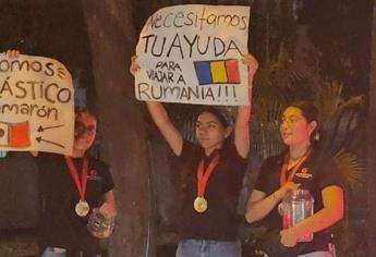 Competidoras mazatlecas con destino a Europa salen a las calles a pedir apoyo