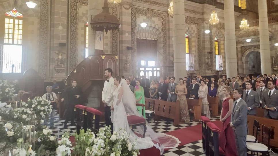 Se casan Quirino Ordaz Fuentes y Ana Sofía Ley en la Catedral de Mazatlán