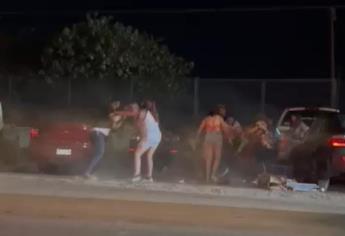 Se arma zafarrancho en pleno festejo del día del ejido en el Primero de Mayo | VIDEO