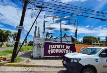 Para prevenir accidentes en temporada de lluvias, retirarán espectaculares en Mazatlán