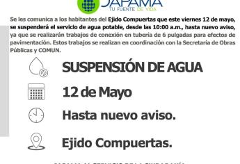 Habrá suspensión en el servicio de agua en colonias de Los Mochis