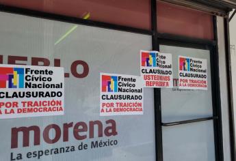 Activistas clausuran oficina de diputada Ana Ayala en Los Mochis: acusan que se gasta el dinero en cirugías