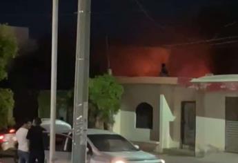 Se incendia un domicilio en la colonia Villas del Real, en Culiacán