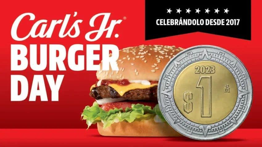 Carl´s Jr venderá hamburguesas a un peso: entérate de cuándo podrás comprarlas