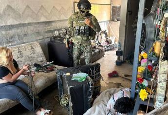 Marina catea casa de seguridad en Los Mochis; liberan a dos personas privadas de su libertad
