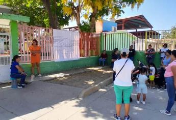 Sin electricidad y una semana sin clases, padres de jardín de niños en Villa Unión exigen solución