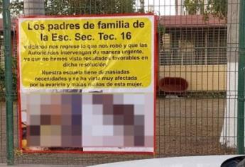 Se plantan maestros de secundaria en Los Mochis; denuncian que directora se robó 2.5 mdp