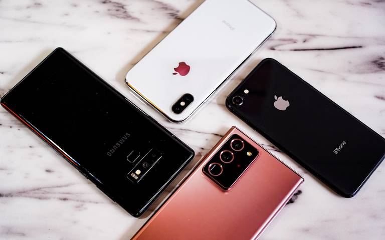 Entre los más de 30 modelos, 3 son iPhone. FOTO: Internet