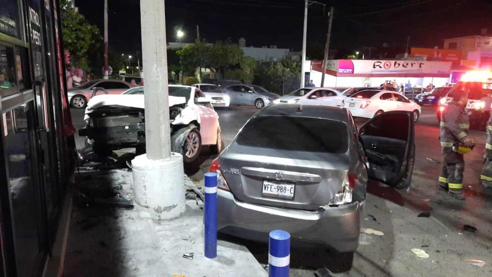 Tres mujeres y un hombre salieron heridos en un accidente en Nuevo Culiacán 