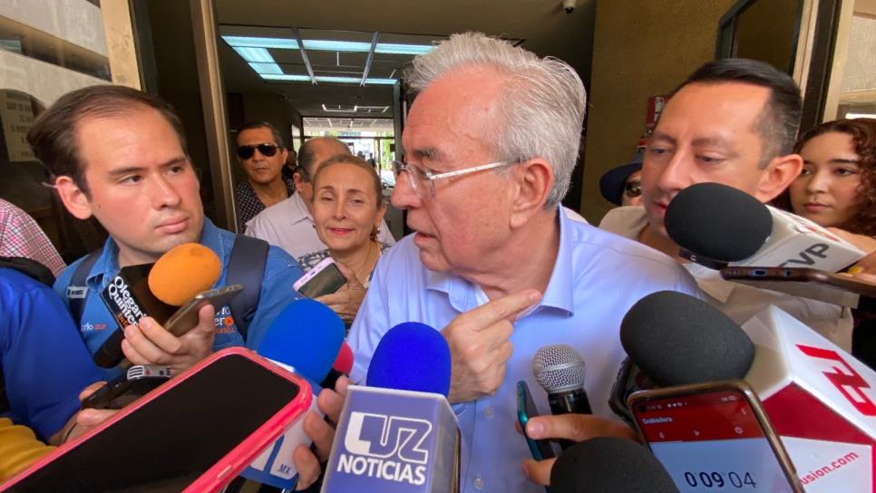 Propuesta del Rector de la UAS debe de ir al Congreso, no conmigo: Rocha Moya