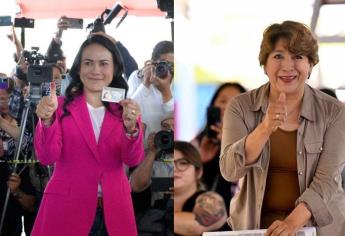 Delfina Gómez y Alejandra del Moral se declaran ganadoras de la gubernatura de Edomex