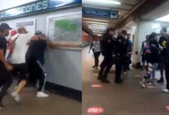 Se arma pleito en el metro de la CDMX