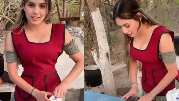 Joven de la sierra roba suspiros por su belleza y su habilidad para hacer tortillas de harina | VIDEO