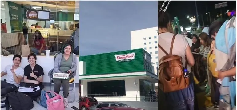 En Chihuahua acampan toda la noche por una dona gratis. | FOTO: Redes.