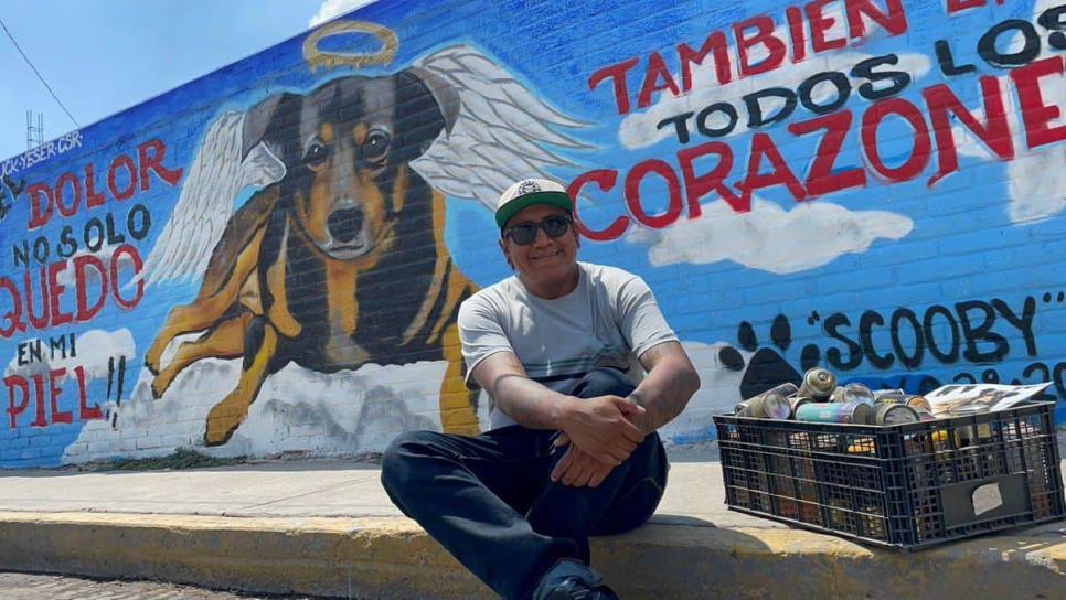 Pintan mural en honor a Scooby, perrito asesinado en aceite hirviendo en EDOMEX