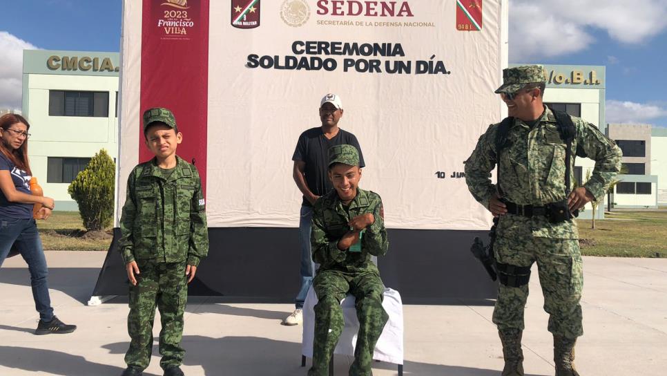 ¡Soldados por un día! Dos pequeños viven la experiencia de ser militares en Culiacán 