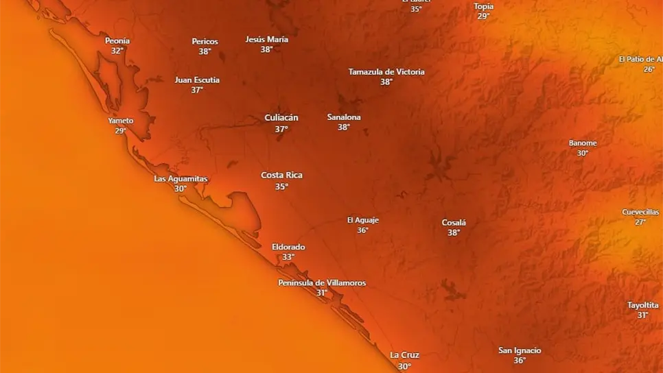 Fuerte ola de calor se espera hoy domingo en Sinaloa. FOTO: Internet