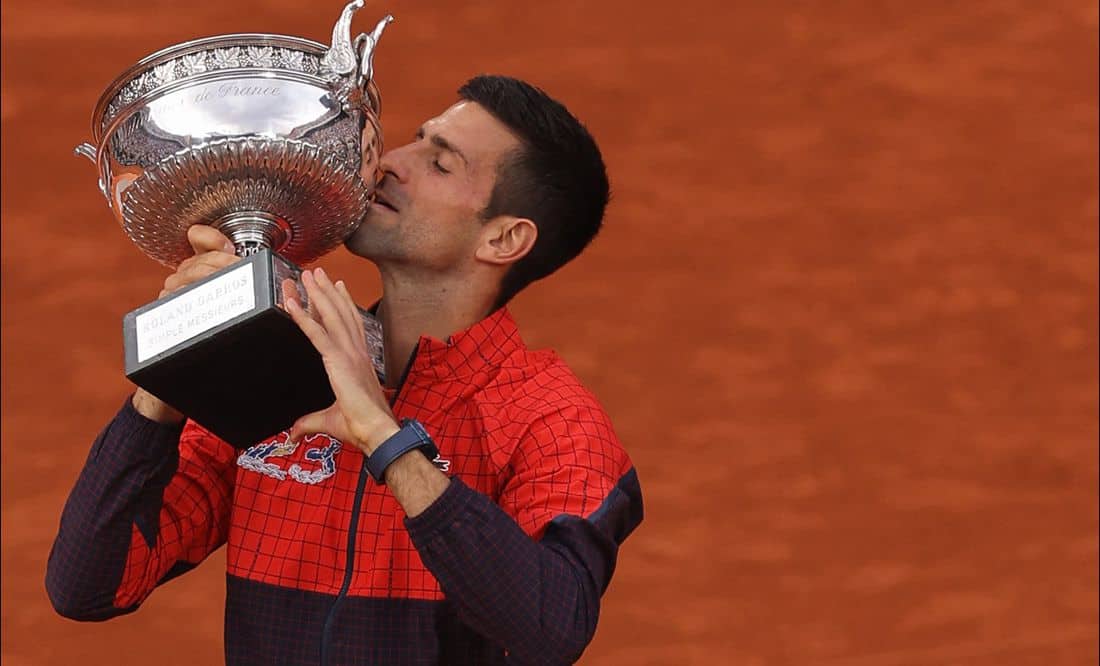 Djokovic llegó hoy a 23 Grand Slams tras conquistar Roland Garros. FOTO: Internet