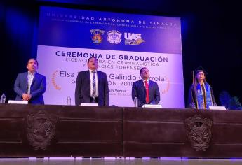 Egresa de la UAS la primera generación de la Licenciatura en Criminalística, Criminología y Ciencias Forenses