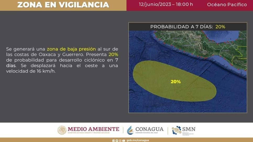 Se forma la primera zona de baja presión en el Océano Pacífico