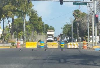 ¡Que no se te pase!, hay desviaciones viales por obras de bacheo con concreto hidráulico en Los Mochis