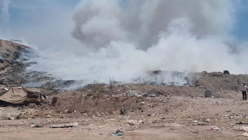 Sigue la quemazón en el basurón de Culiacán, el incendio ya tiene 17 horas