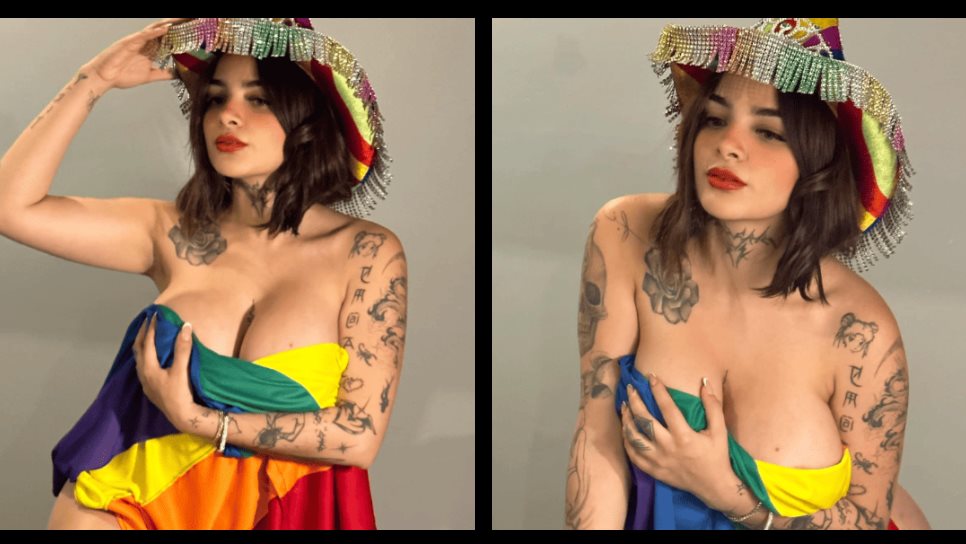 Karely Ruiz posa desnuda envuelta en bandera gay y la tunden en redes