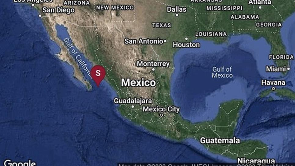 Se registra sismo de magnitud 6.4 en Eldorado, Sinaloa