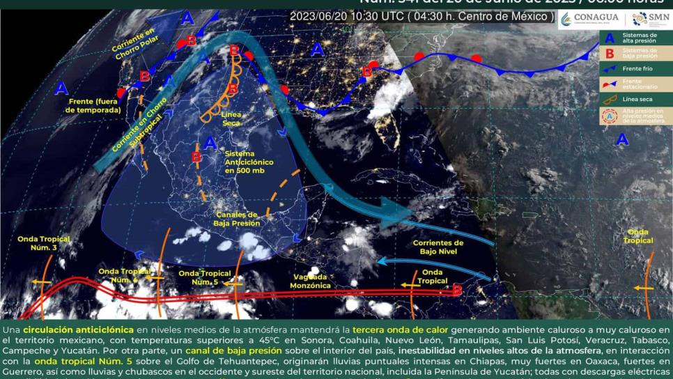 Pronostican lluvias aisladas para Sinaloa 