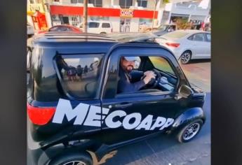 Así fue captado el mini auto eléctrico X4E hecho en México por el malecón de Mazatlán | VIDEO