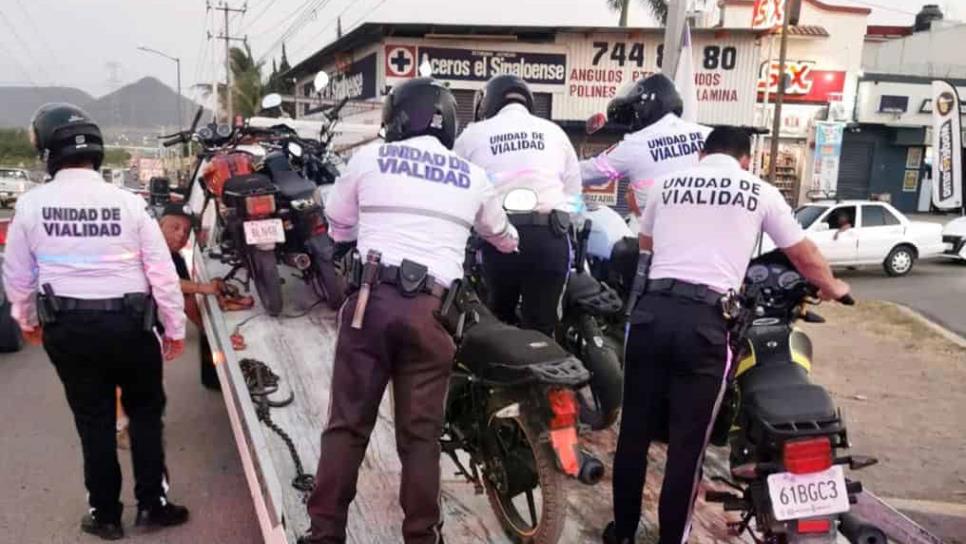 ¡Ahora en Villa Bonita! Por faltas al reglamento de tránsito aseguran 17 motocicletas tras operativo 