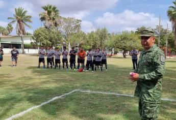 Sedena, GN y Tránsitos de Ahome se enfrentan en la cancha del 89 Batallón 