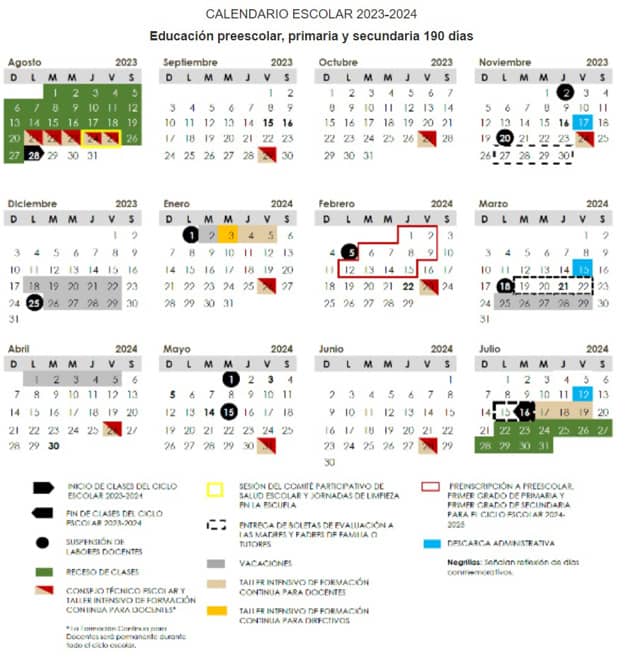 SEP ¡Ya es oficial! Este es el calendario escolar 20232024 ¿Cuándo