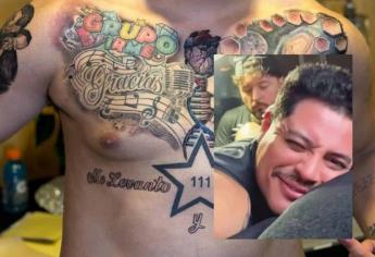Eduin Caz se tatúa, ¿qué se plasmó en la piel el vocalista de Grupo Firme?