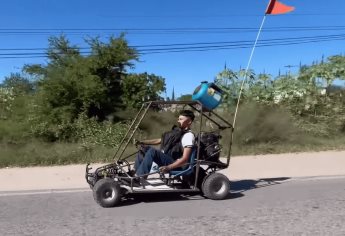 ¡Más pequeño que el Chang Li S1 Pro! Estudiante sinaloense crea su «auto» con material reciclado