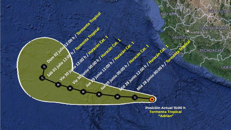 Se forma «Adrián», el primer ciclón en el Océano Pacífico