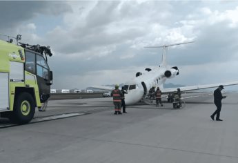 Avión de la FGR aterriza de emergencia en el Aeropuerto Internacional Felipe Ángeles