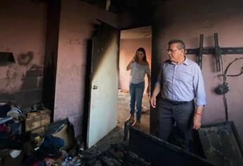 Se incendia casa de adultos mayores en Pradera Dorada 6, Mazatlán; gobierno les brinda apoyo